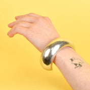 Sterling Silver Modernist Asymmetrical Silver Cuff