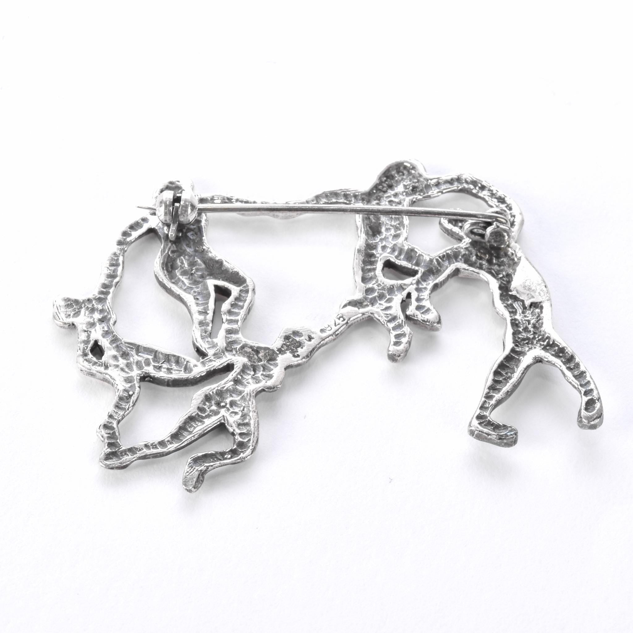 Sterling Silver "La Danse" by Matisse Recreation Brooch