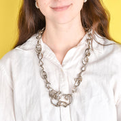 Sterling Silver Abstract Modernist Vine Necklace