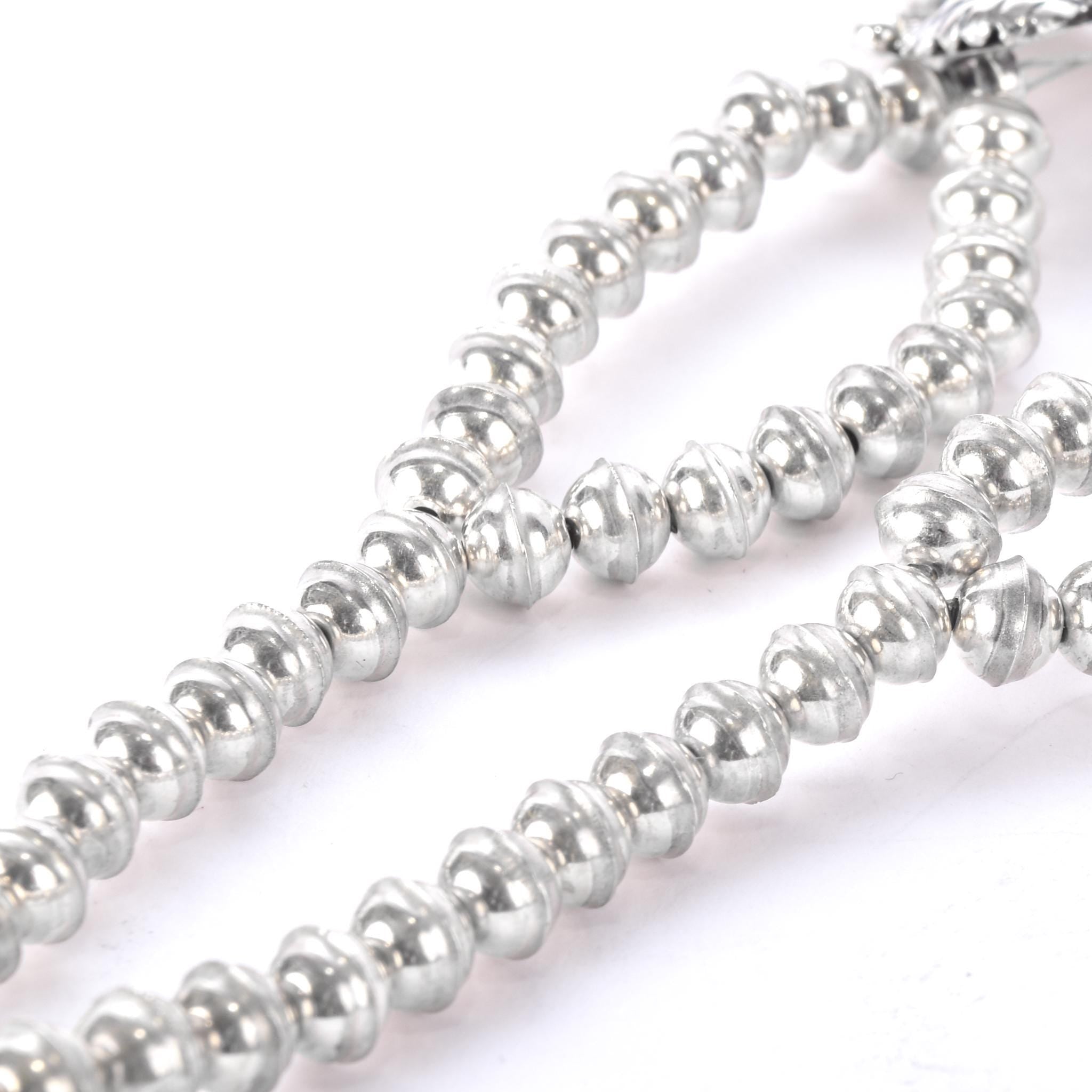 Navajo Sterling Silver and Turquoise Squash-Blossom Style Collar Necklace