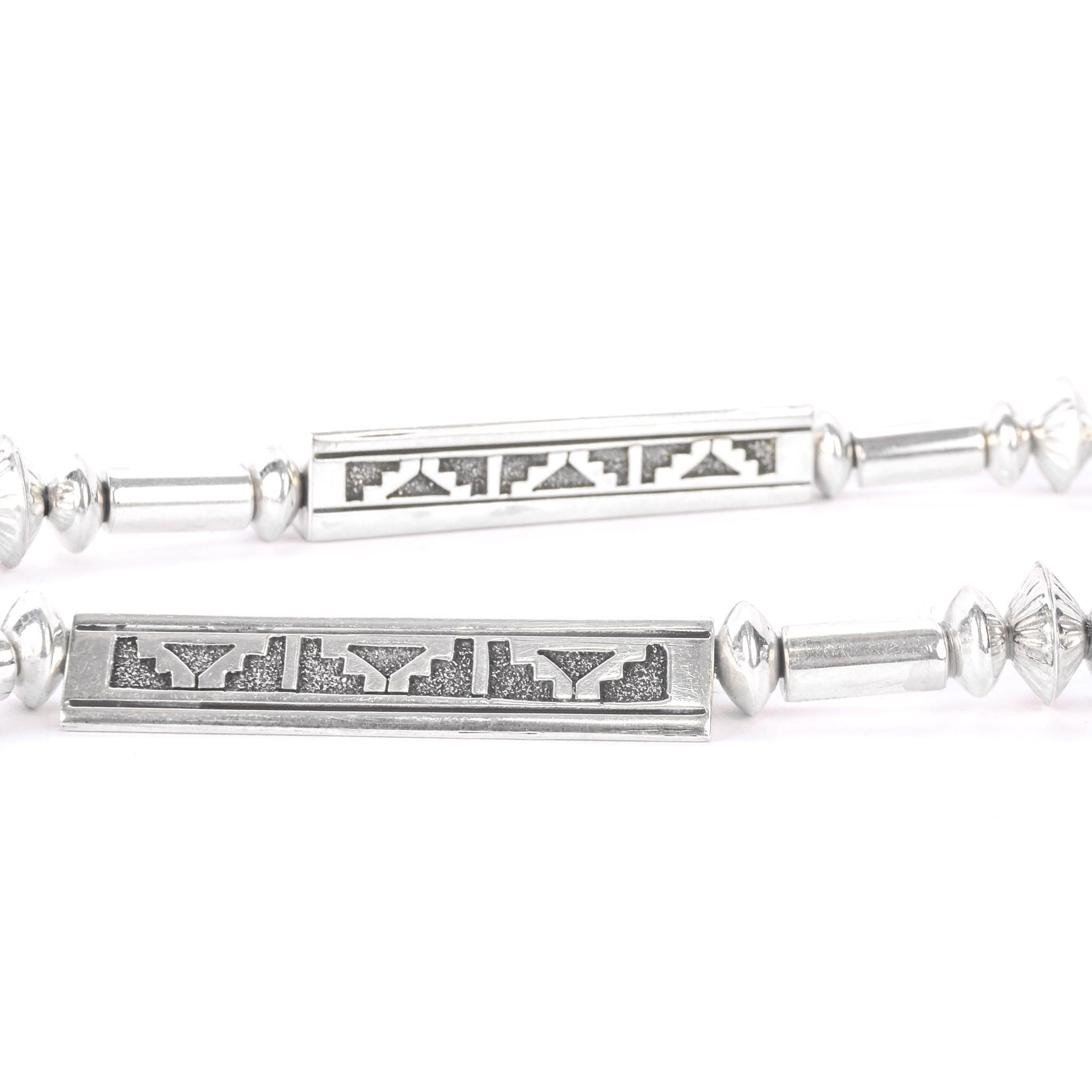 Navajo Signed R. Wiley Sterling Silver Necklace with Lapis Lazuli Pendant