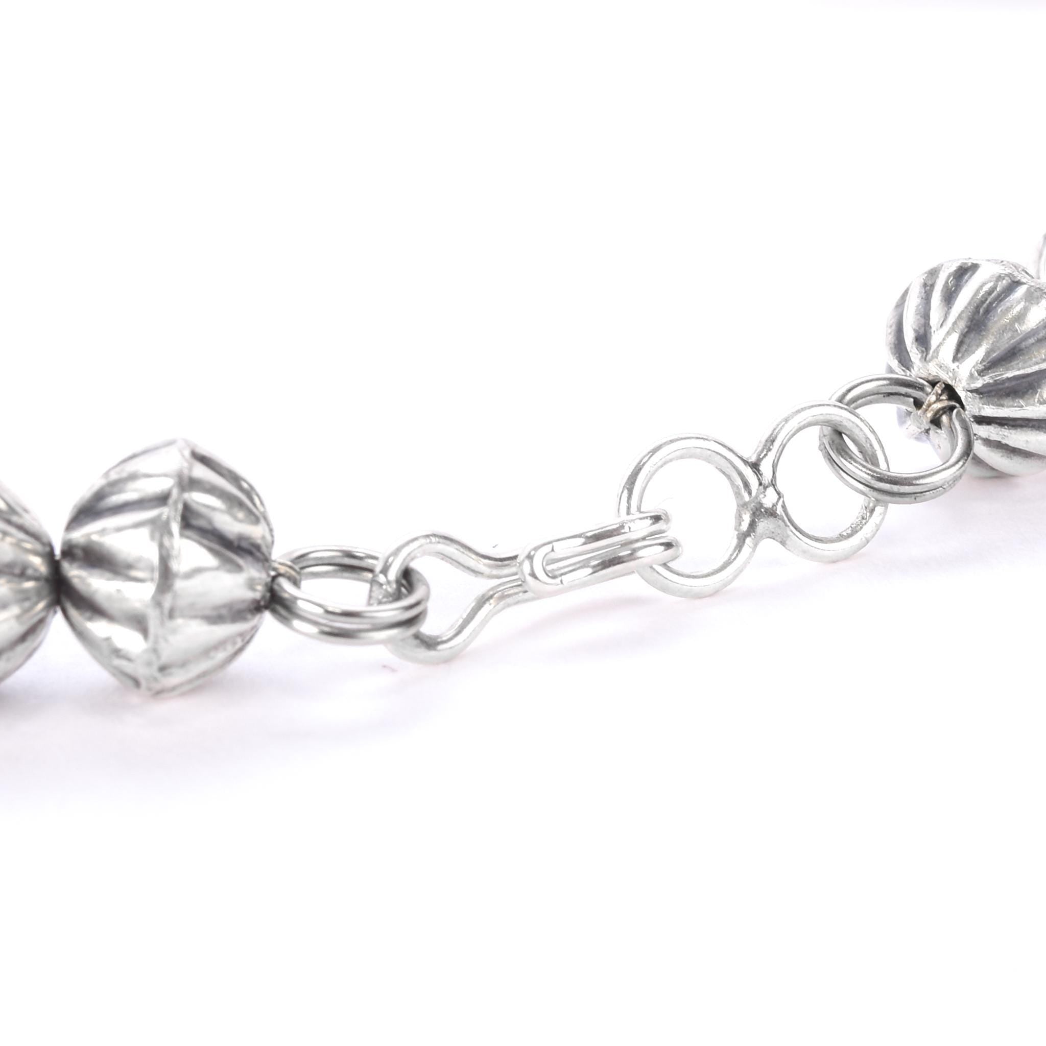 Navajo Signed R. Wiley Sterling Silver Necklace with Lapis Lazuli Pendant