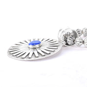 Navajo Signed R. Wiley Sterling Silver Necklace with Lapis Lazuli Pendant
