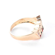 10K Gold and Diamond Poker Flush Men's Statement Ring