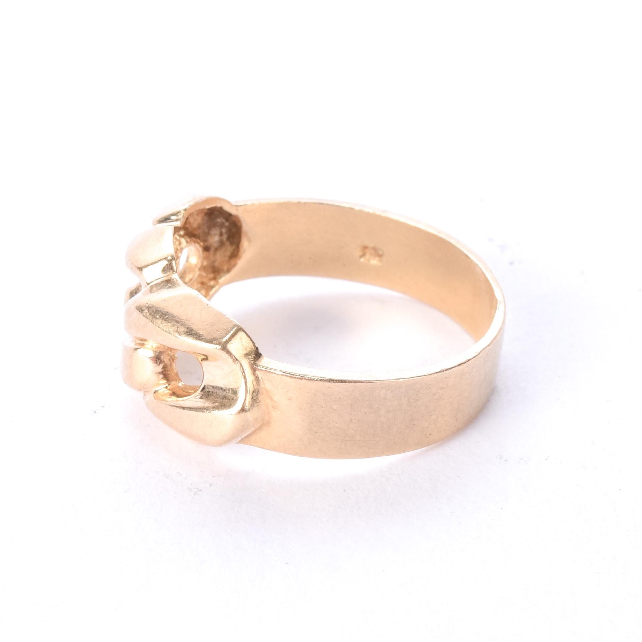 10K Gold Cuban Link Men's Statement Ring