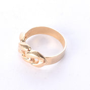 10K Gold Cuban Link Men's Statement Ring