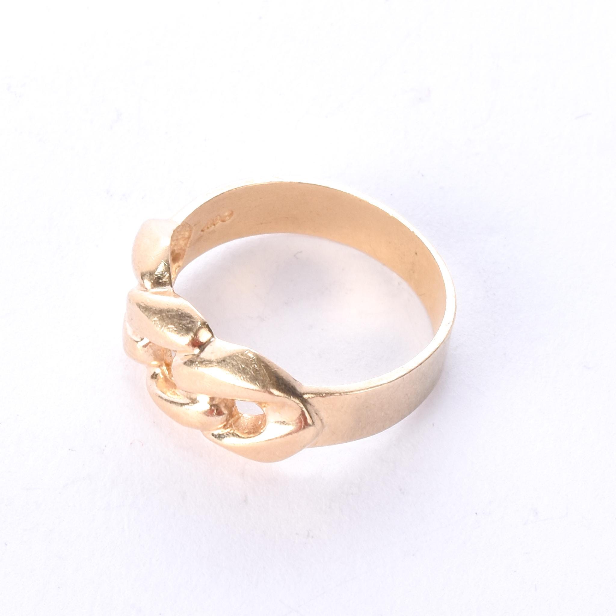 10K Gold Cuban Link Men's Statement Ring