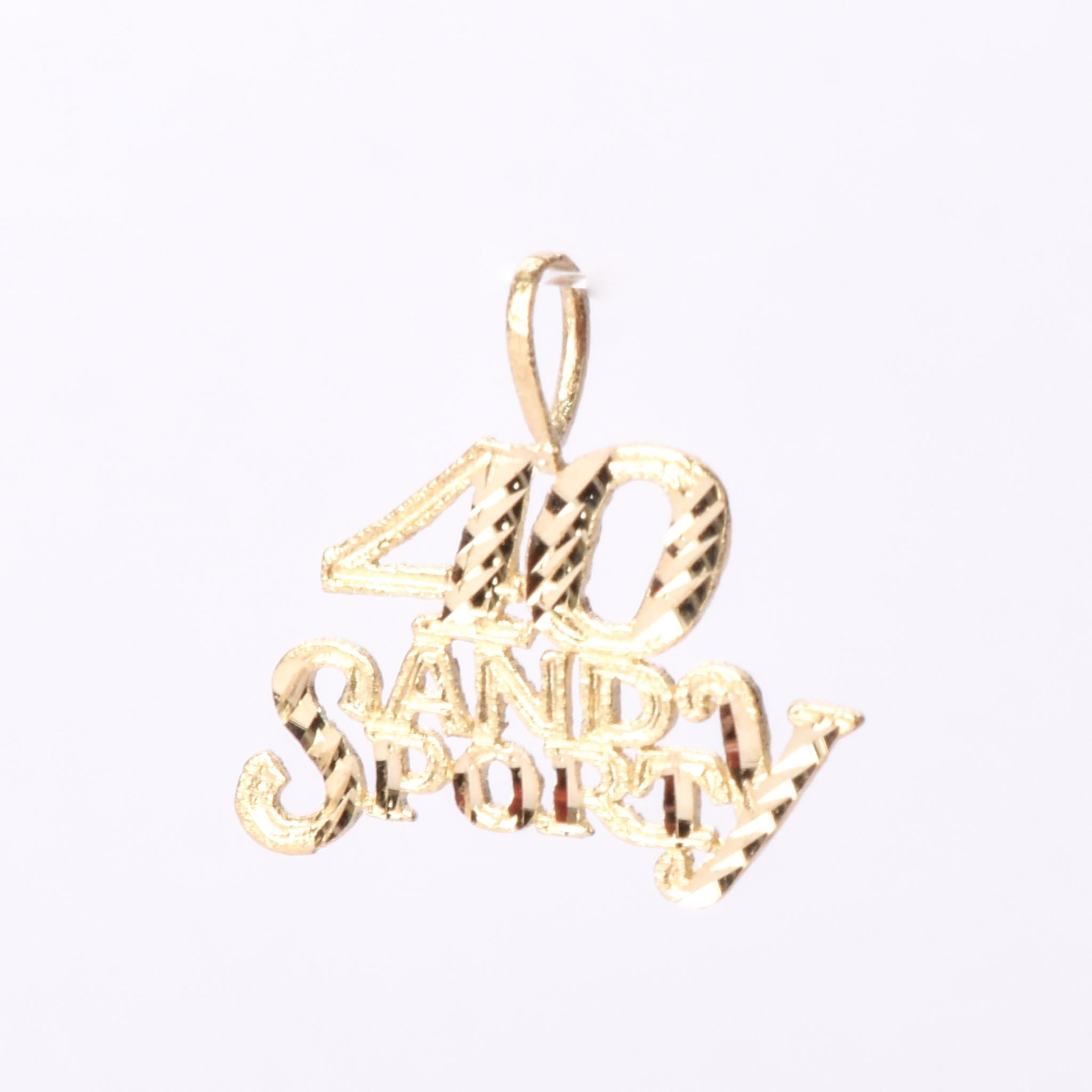 14K Gold "40 And Sporty" Charm