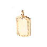 10K Gold Dog Tag Pendant