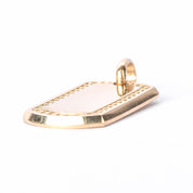 10K Gold Dog Tag Pendant