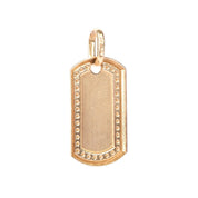 10K Gold Dog Tag Pendant