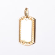 10K Gold Dog Tag Pendant