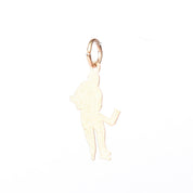 14K Gold Hockey Player Charm