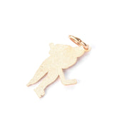 14K Gold Hockey Player Charm