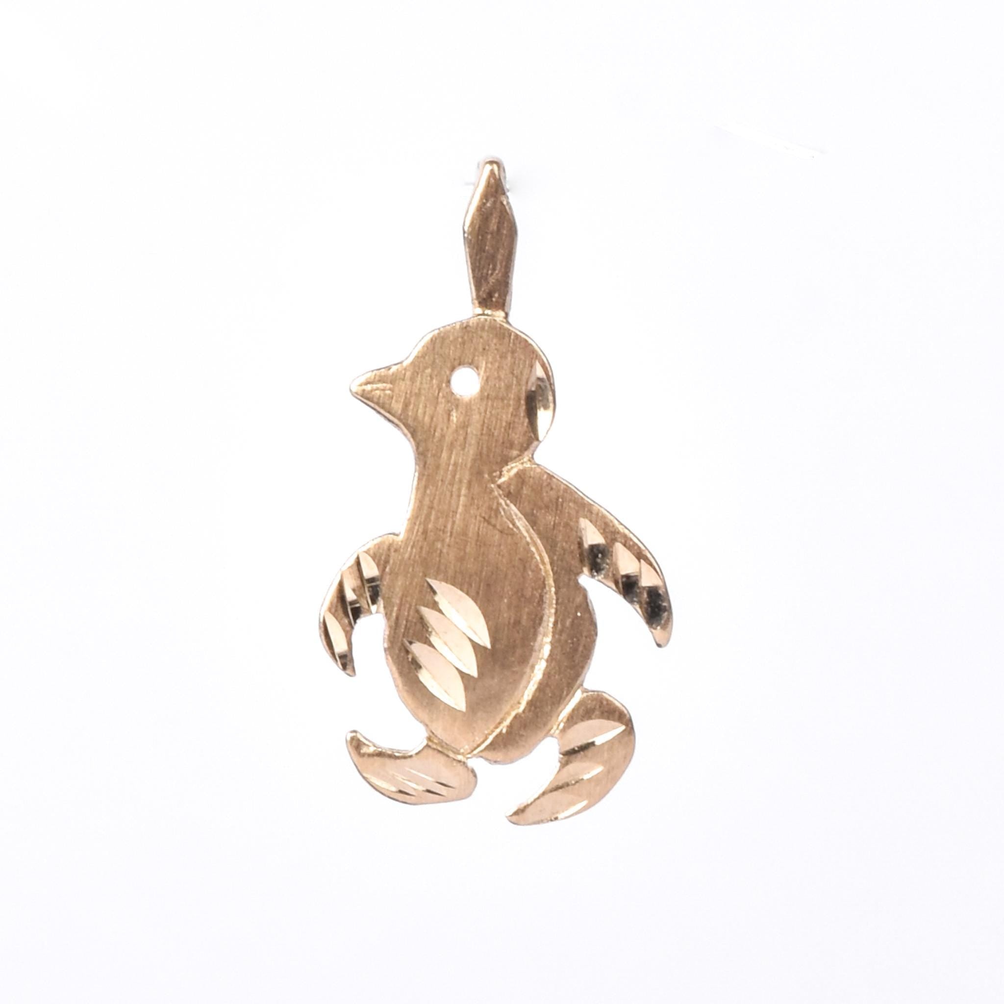 14K Gold Baby Penguin Charm