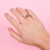 10K Gold and Diamond Poker Flush Men's Statement Ring