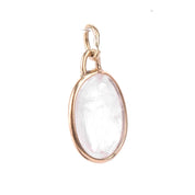 14K Gold & Carved Quartz Scarab Pendant