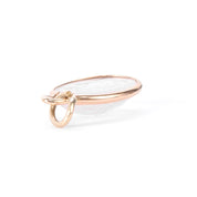 14K Gold & Carved Quartz Scarab Pendant