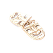 14K Gold Two-Piece Comedy & Drama Theatre Mask Pendant