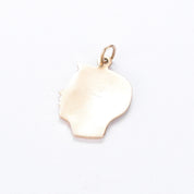 14K Gold Young Boy Profile Pendant