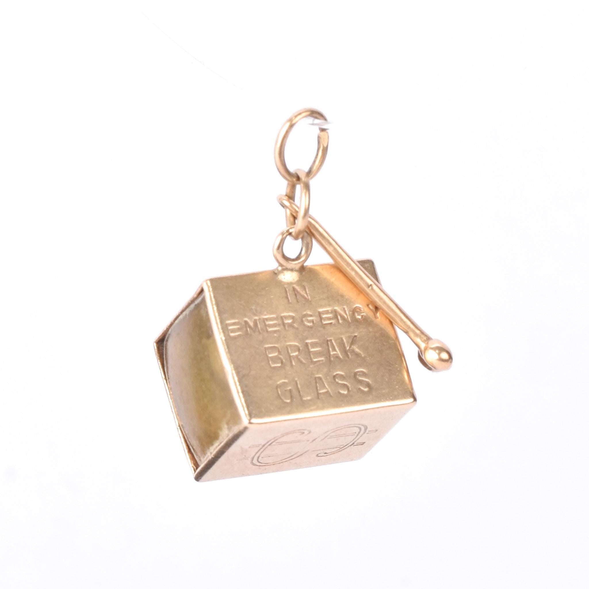 14K Gold "Mad Money" Emergency Dollar with Hammer Pendant