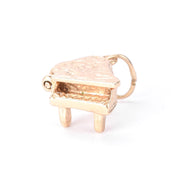 14K Gold Miniature Piano Charm with Opening Lid