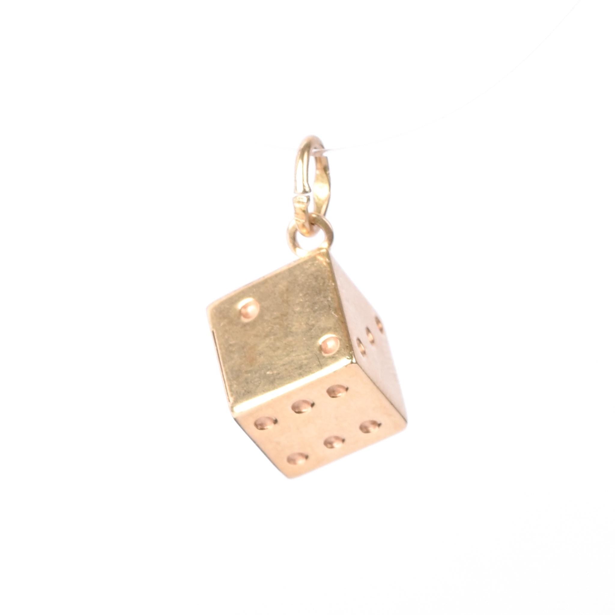 14K Gold Dice Pendant/Charm