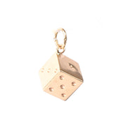 14K Gold Dice Pendant/Charm