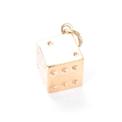 14K Gold Dice Pendant/Charm
