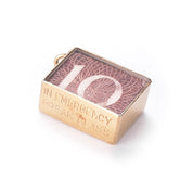 9K Gold 10 Shilling Emergency Dollar Pendant