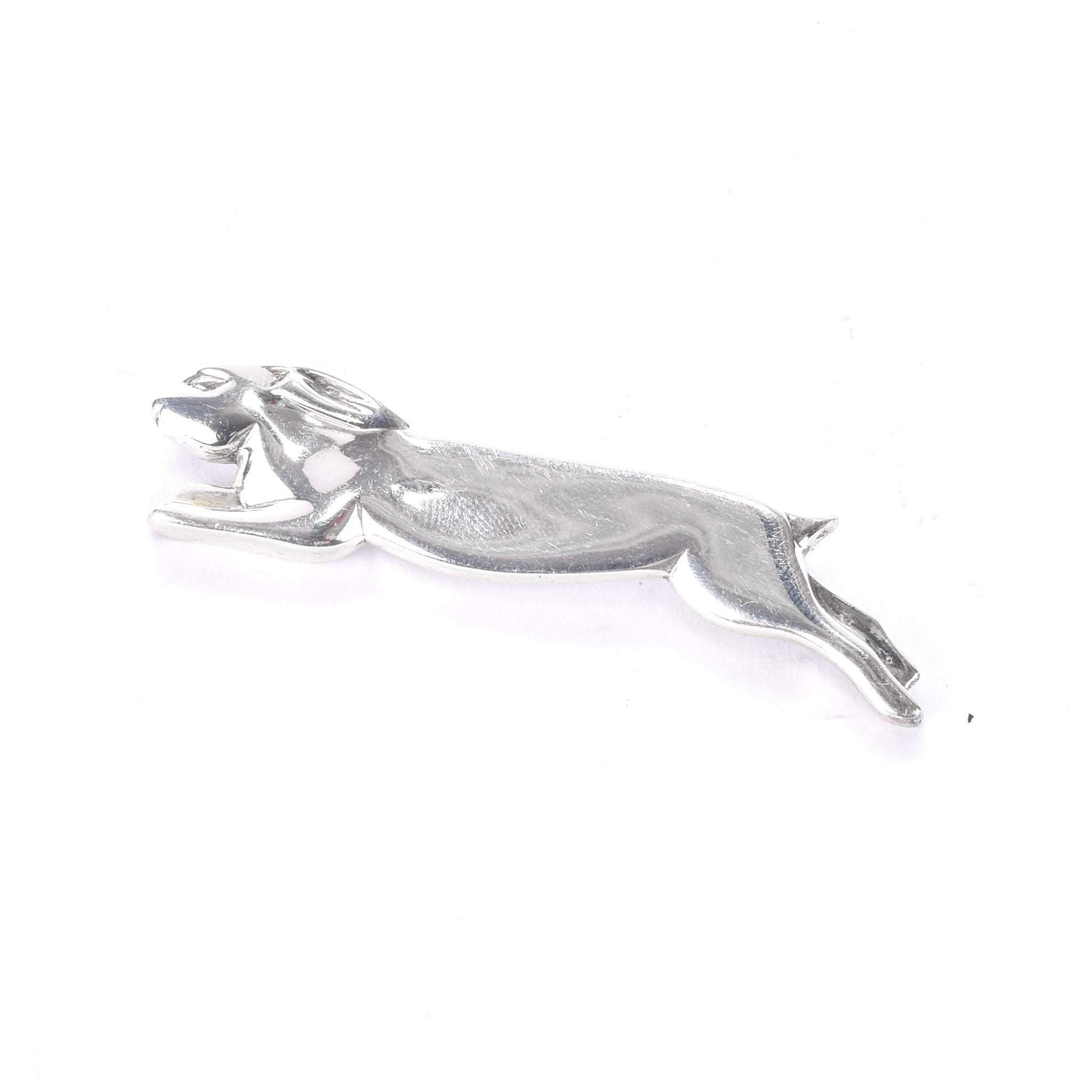 Vintage Tiffany & Co. Sterling Silver Leaping Rabbit Brooch