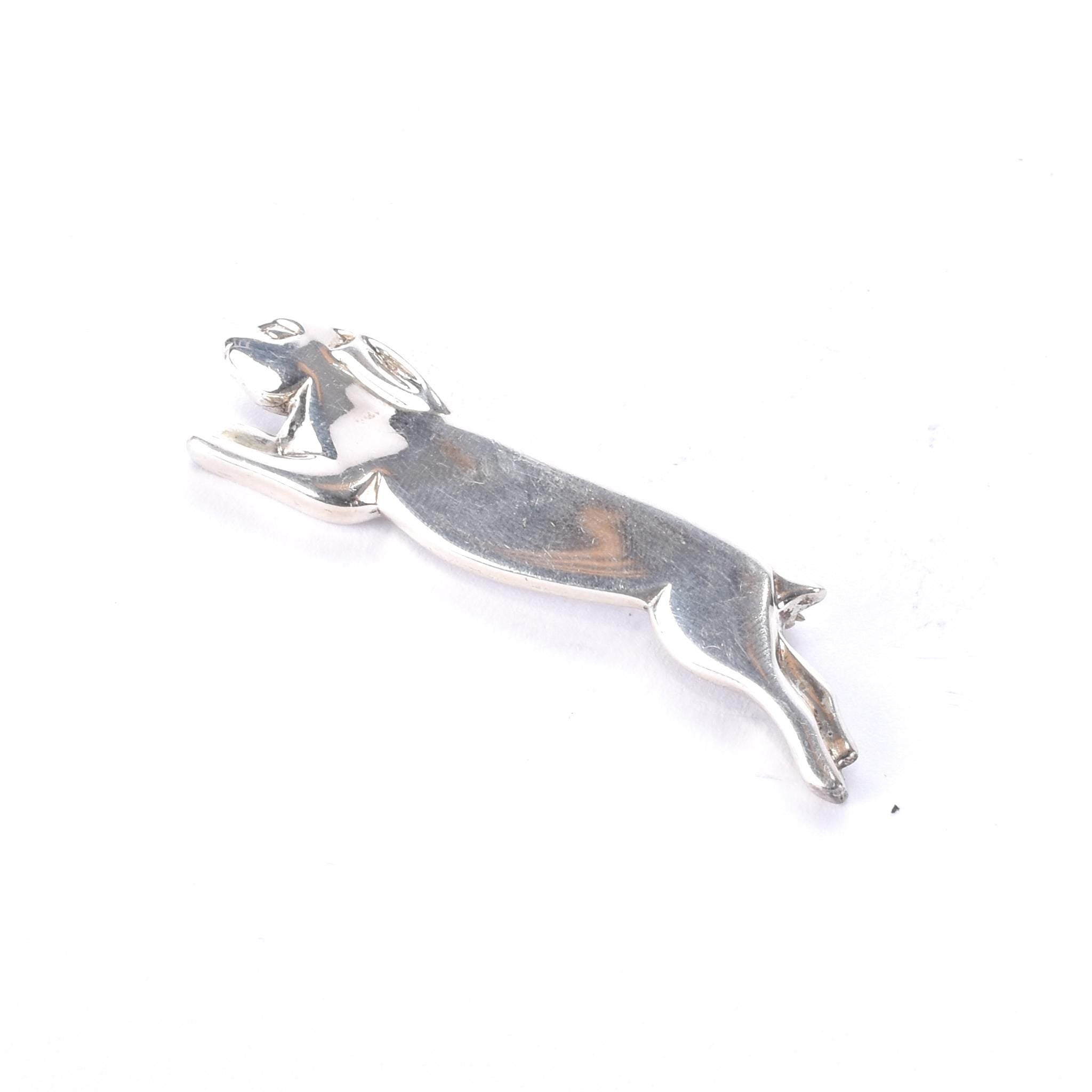 Vintage Tiffany & Co. Sterling Silver Leaping Rabbit Brooch
