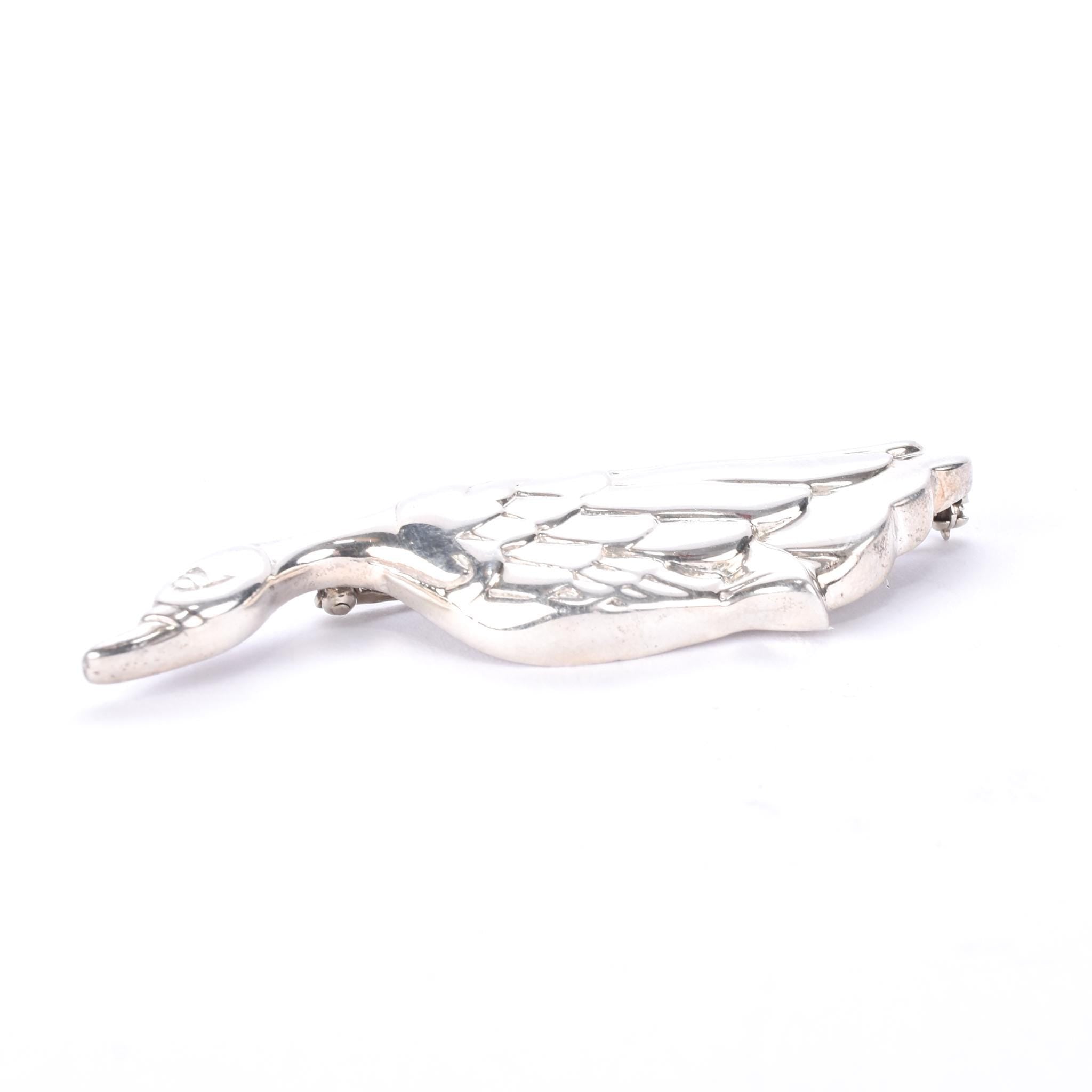 Vintage Tiffany & Co. Sterling Silver Goose Brooch
