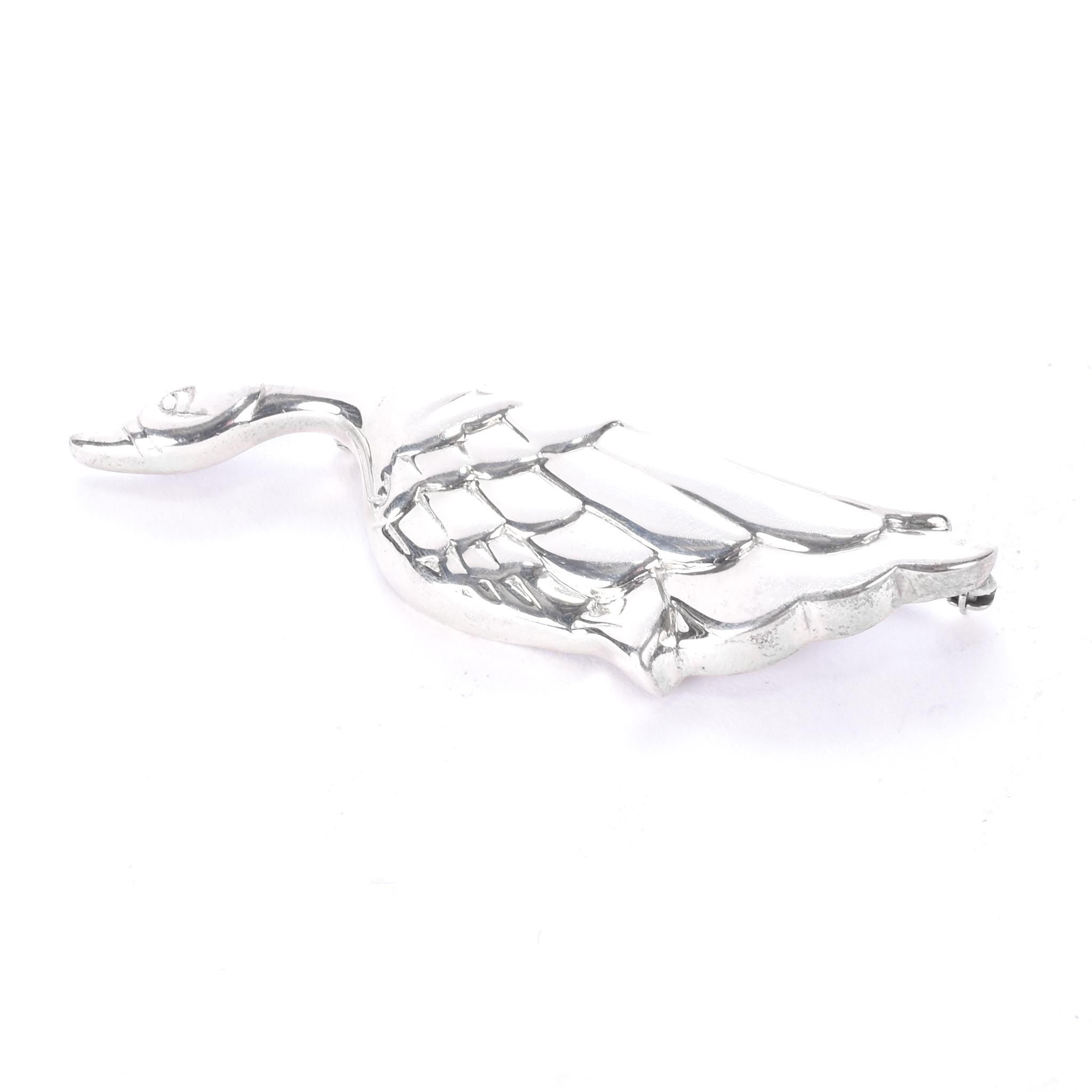 Vintage Tiffany & Co. Sterling Silver Goose Brooch