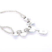 Navajo Sterling Silver and Turquoise Squash-Blossom Style Collar Necklace