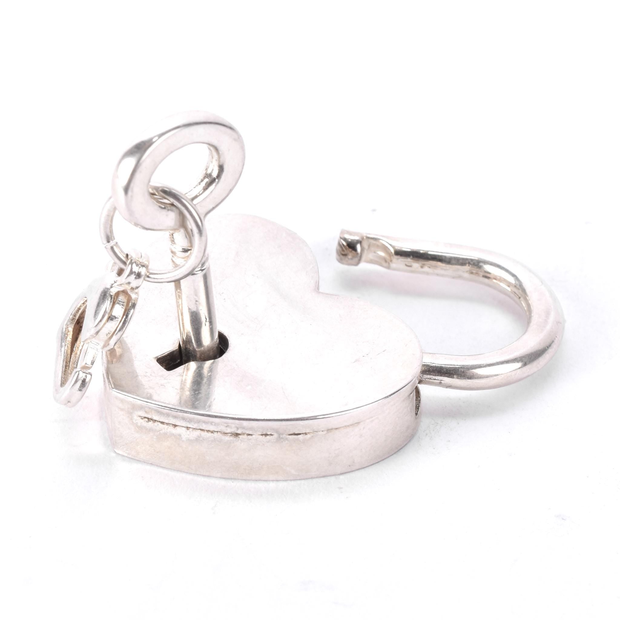 Vintage Tiffany & Co. Elsa Peretti Sterling Silver Padlock and Key