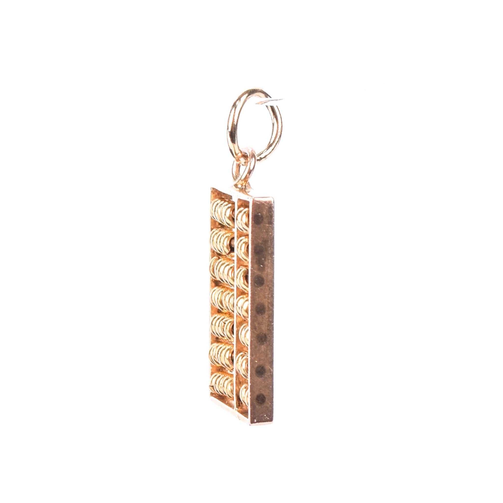 14K Gold Movable Abacus Pendant/Charm