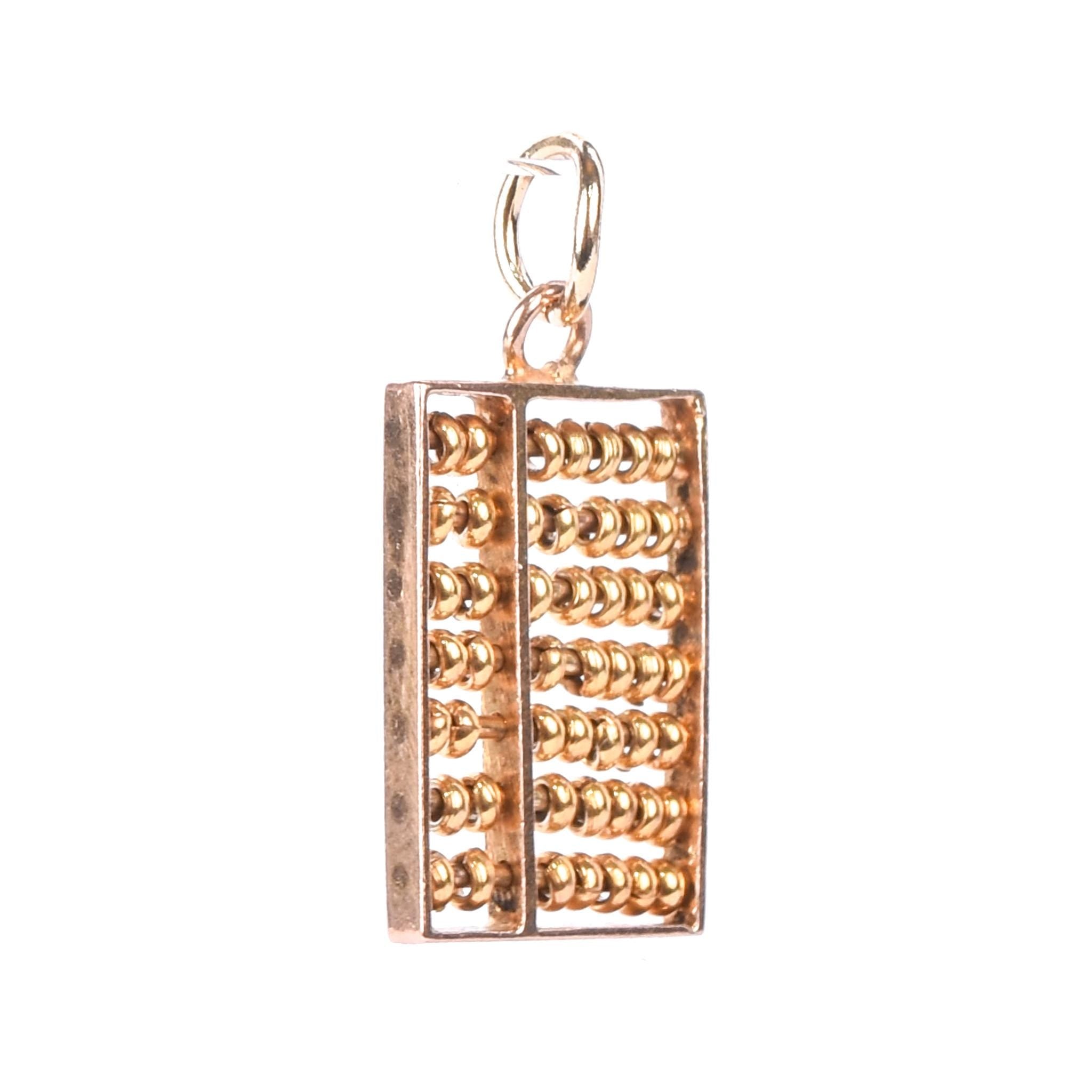 14K Gold Movable Abacus Pendant/Charm