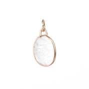 14K Gold & Carved Quartz Scarab Pendant