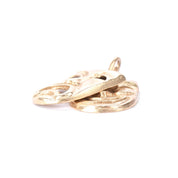 14K Gold Two-Piece Comedy & Drama Theatre Mask Pendant