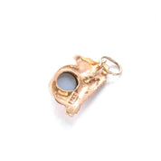 10K Gold Koala Pendant/Charm with Bright Blue Australian Opal