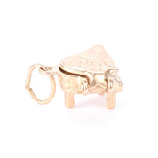 14K Gold Miniature Piano Charm with Opening Lid