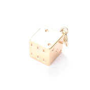 14K Gold Dice Pendant/Charm