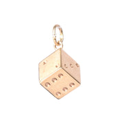 14K Gold Dice Pendant/Charm