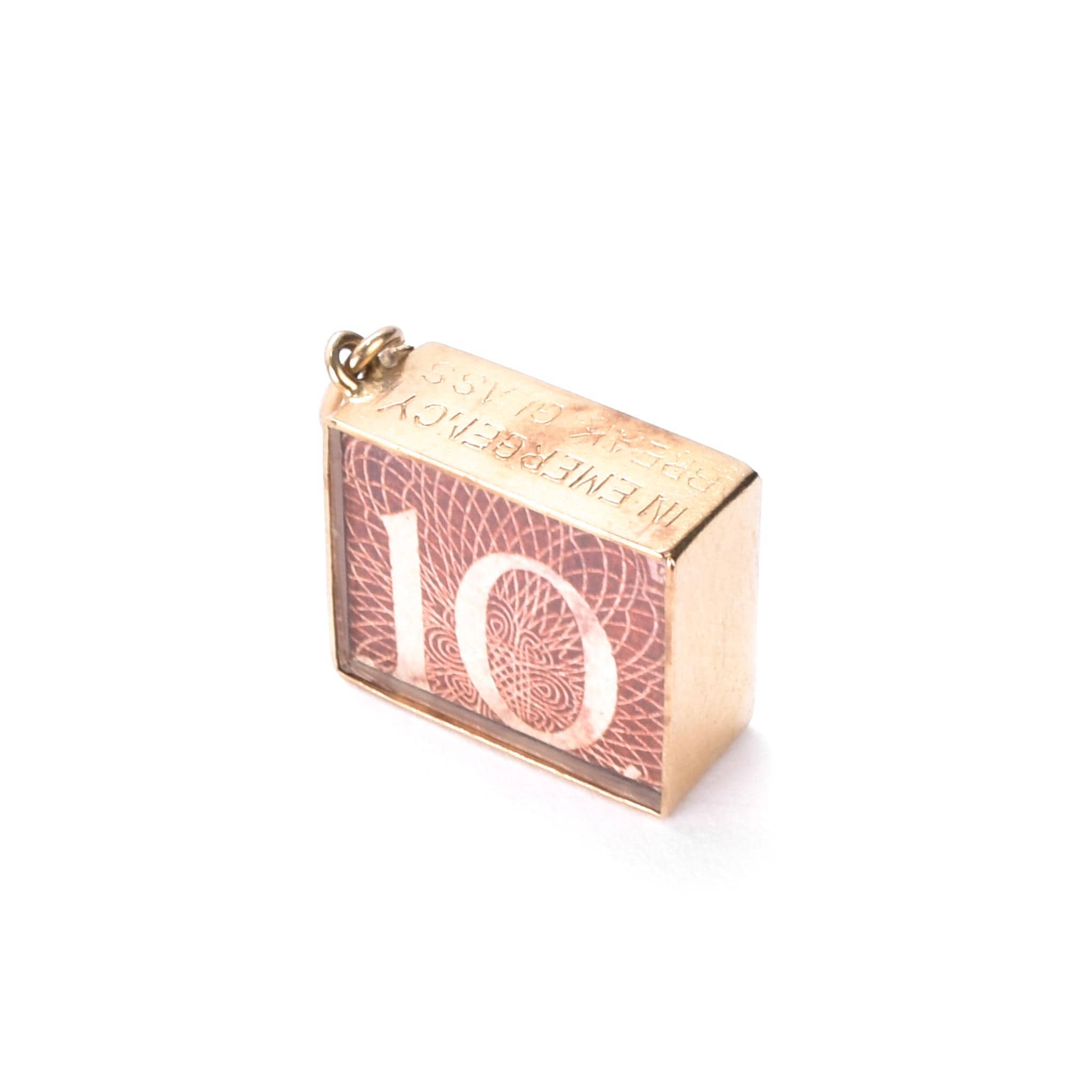 9K Gold 10 Shilling Emergency Dollar Pendant