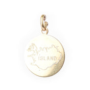 8K Gold "Island" or "Iceland" Pendant/Charm