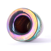 Signed 2002 Blown Art Glass Iridescent Vase