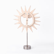 1970-80s Bennington Pottery Sun Sculpture on Stand by David Gil