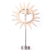 1970-80s Bennington Pottery Sun Sculpture on Stand by David Gil