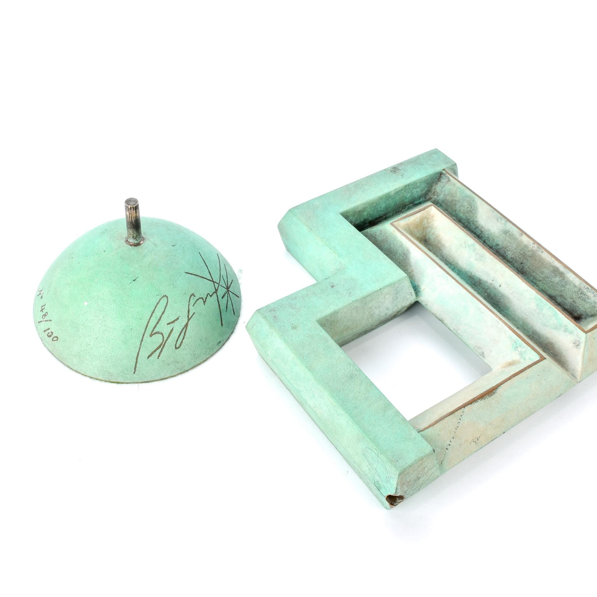 1986 Signed "Reposeful Wind" Bronze Sculpture by Bismarck Victoria